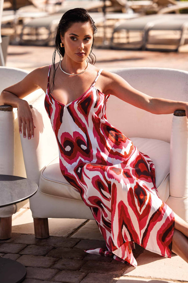 LONG DRESS WITH STRAPS ANTEA