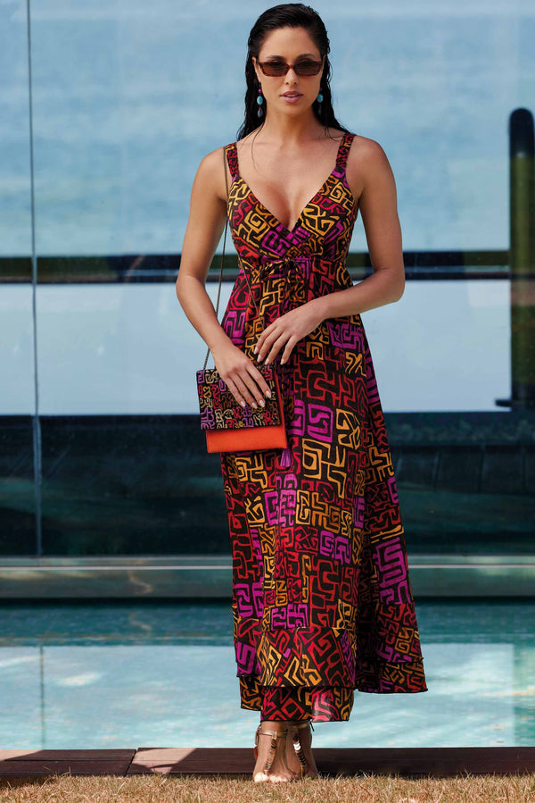 LONG DRESS WITH STRAPS DESIREE