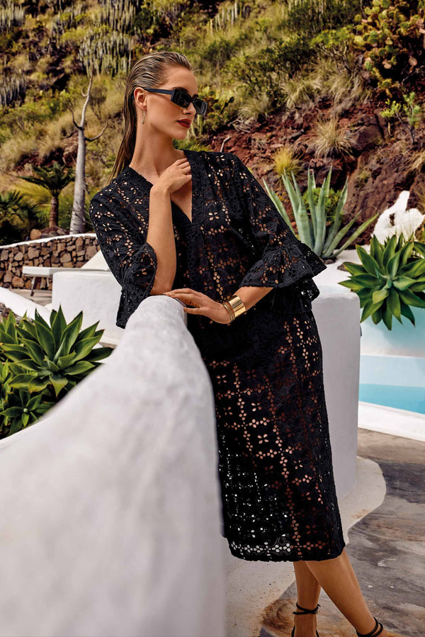 LONG DRESS IN LACE FINE SAMIRA