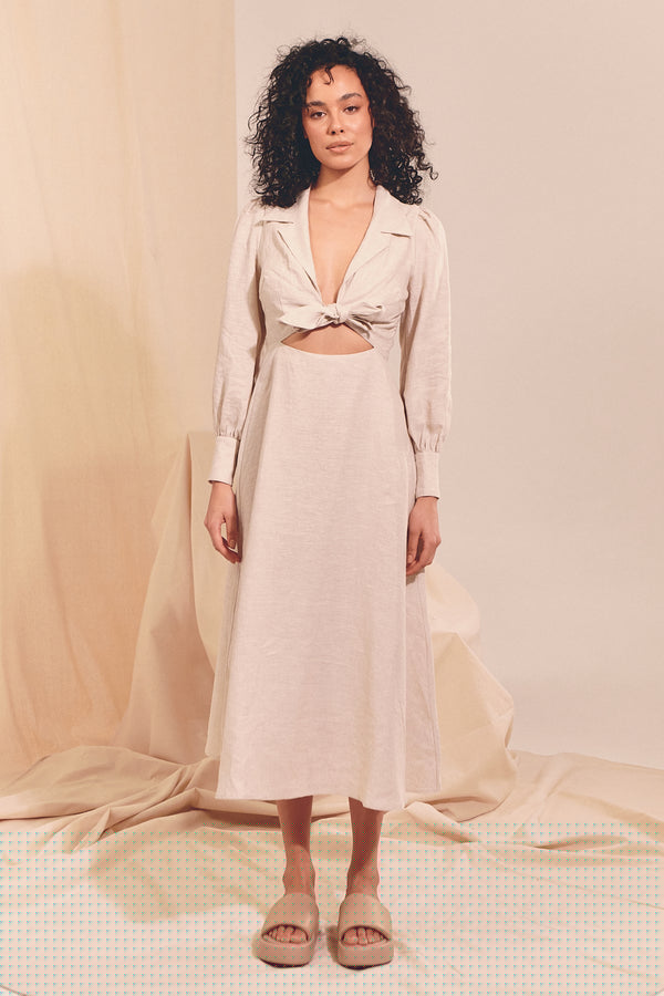 ELEANOR DRESS IN PURE LINEN