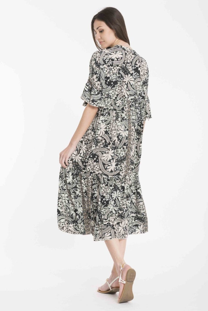ABITO LUNGO FLOREALE- DB22-104 - #Moda Mare Positano#