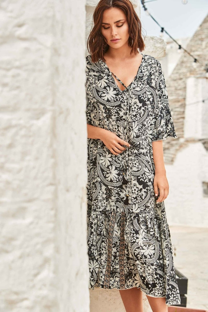ABITO LUNGO FLOREALE- DB22-104 - #Moda Mare Positano#
