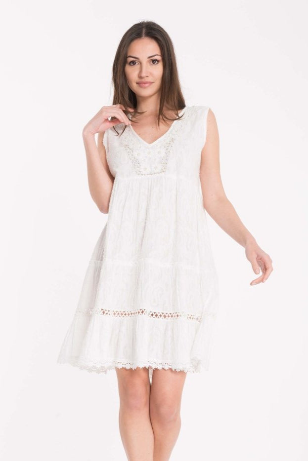 ABITO SMANICATO INTARSI- DB22-008 - #Moda Mare Positano#