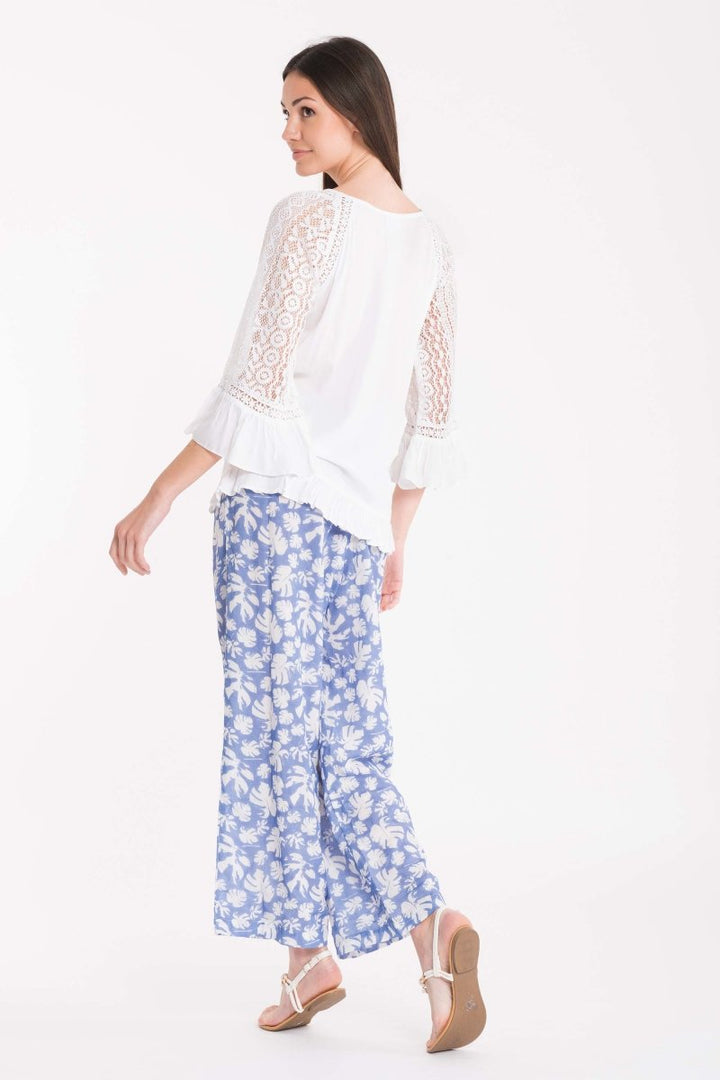 PANTALONI PALME- DB22-054 - #Moda Mare Positano#